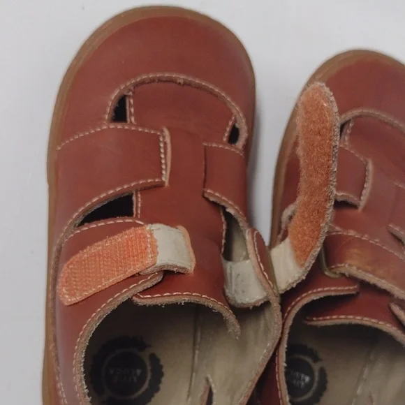 Livie & Luca Brown Sandals with Velcro Straps